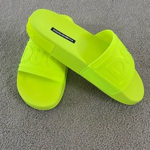 Dolce & Gabbana Neon Rubber Slides